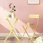 Ensemble de bistro 3 pièces avec table ronde et chaises pliantes – 31,7 H x 17,32 L x 16,53 P