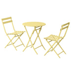 Ensemble de bistro 3 pièces avec table ronde et chaises pliantes – 31,7 H x 17,32 L x 16,53 P