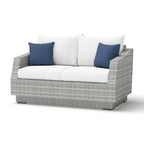 Ensemble de 6 pièces de patio extérieur Cannes Sunbrella : Causeuse et fauteuils club à bascule