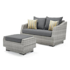 Ensemble de 6 pièces de patio extérieur Cannes Sunbrella : Causeuse et fauteuils club à bascule