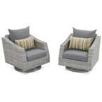 Ensemble de 6 pièces de patio extérieur Cannes Sunbrella : Causeuse et fauteuils club à bascule