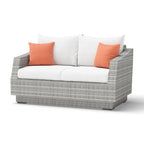 Ensemble de 6 pièces de patio extérieur Cannes Sunbrella : Causeuse et fauteuils club à bascule