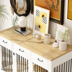 Grande cage pour chien moderne avec tiroirs de rangement - Finition élégante espresso