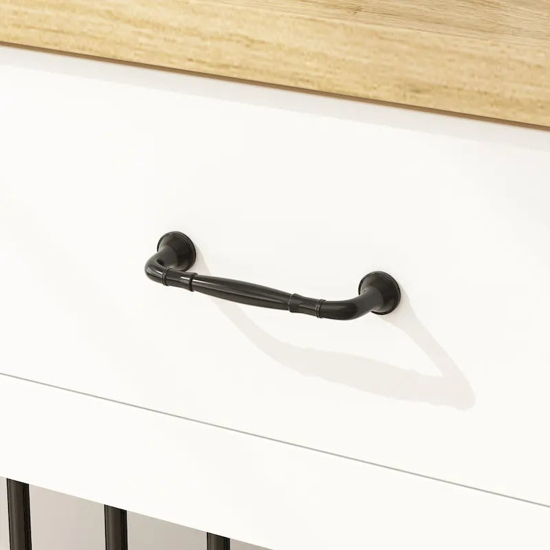 Grande cage pour chien moderne avec tiroirs de rangement - Finition élégante espresso