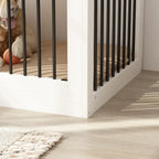 Grande cage pour chien moderne avec tiroirs de rangement - Finition élégante espresso