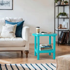 Table d'appoint d'extérieur en PEHD résistant aux intempéries - Meuble d'appoint de patio moderne - 2,4 m x 3 m