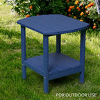 Table d'appoint d'extérieur en PEHD résistant aux intempéries - Meuble d'appoint de patio moderne - 2,4 m x 3 m