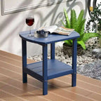 Table d'appoint d'extérieur en PEHD résistant aux intempéries - Meuble d'appoint de patio moderne - 2,4 m x 3 m