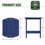 Table d'appoint d'extérieur en PEHD résistant aux intempéries - Meuble d'appoint de patio moderne - 2,4 m x 3 m