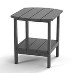 Table d'appoint d'extérieur en PEHD résistant aux intempéries - Meuble d'appoint de patio moderne - 2,4 m x 3 m