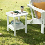 Table d'appoint d'extérieur en PEHD résistant aux intempéries - Meuble d'appoint de patio moderne - 2,4 m x 3 m