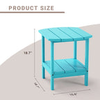 Table d'appoint d'extérieur en PEHD résistant aux intempéries - Meuble d'appoint de patio moderne - 2,4 m x 3 m