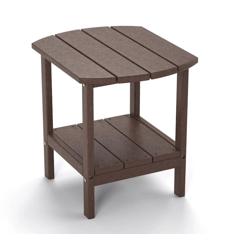 Table d'appoint d'extérieur en PEHD résistant aux intempéries - Meuble d'appoint de patio moderne - 2,4 m x 3 m