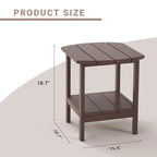 Table d'appoint d'extérieur en PEHD résistant aux intempéries - Meuble d'appoint de patio moderne - 2,4 m x 3 m