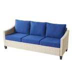 HOOOWOOO Ensemble de 9 pièces de mobilier de jardin en osier avec table brasero