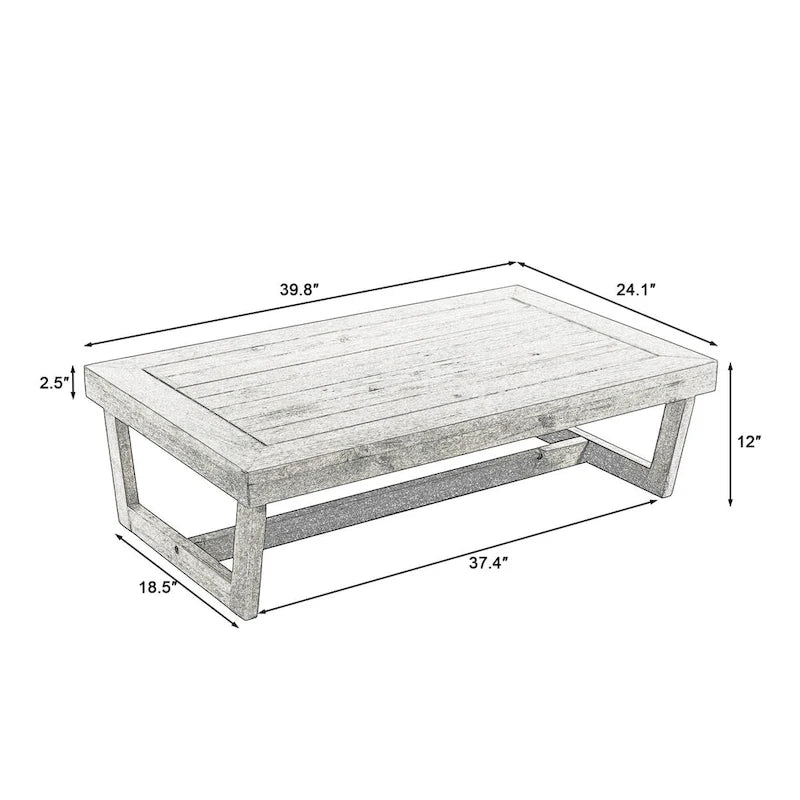 Tables d'appoint extérieures en bois pour meubles modulaires