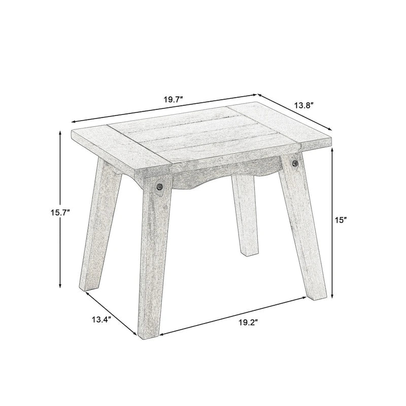 Tables d'appoint extérieures en bois pour meubles modulaires
