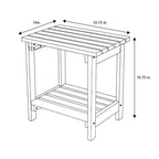 Table d'appoint rectangulaire d'extérieur Luca 19.75 pour patio