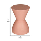 Table d'appoint Niya 43 cm, plateau rond, piedestal, intérieur extérieur, rose