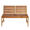 Banc arrière réglable en bois d'acacia de 126 cm - S.O.