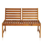 Banc arrière réglable en bois d'acacia de 126 cm - S.O.
