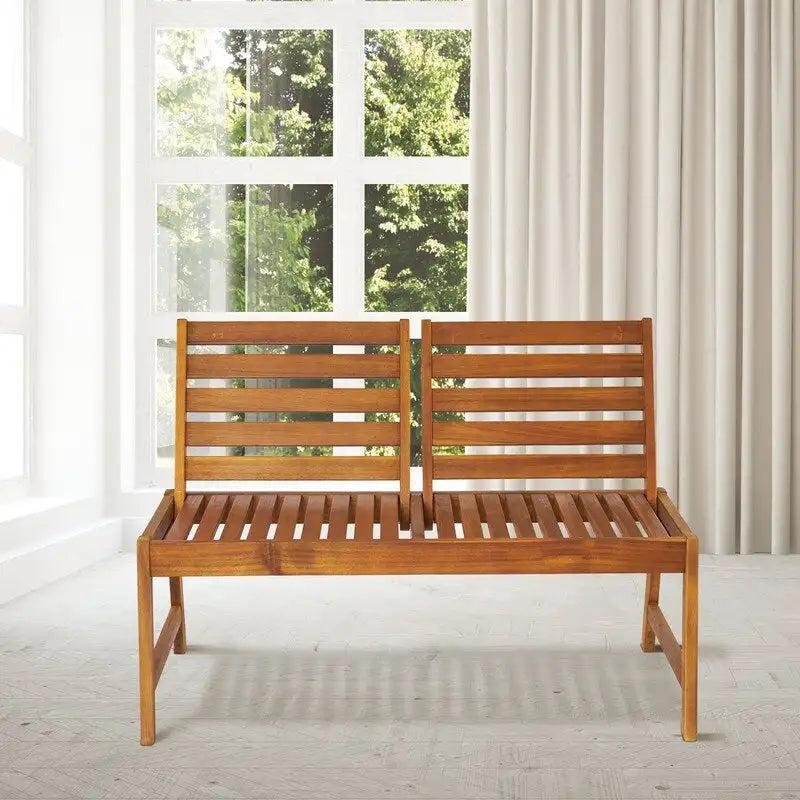 Banc arrière réglable en bois d'acacia de 126 cm - S.O.