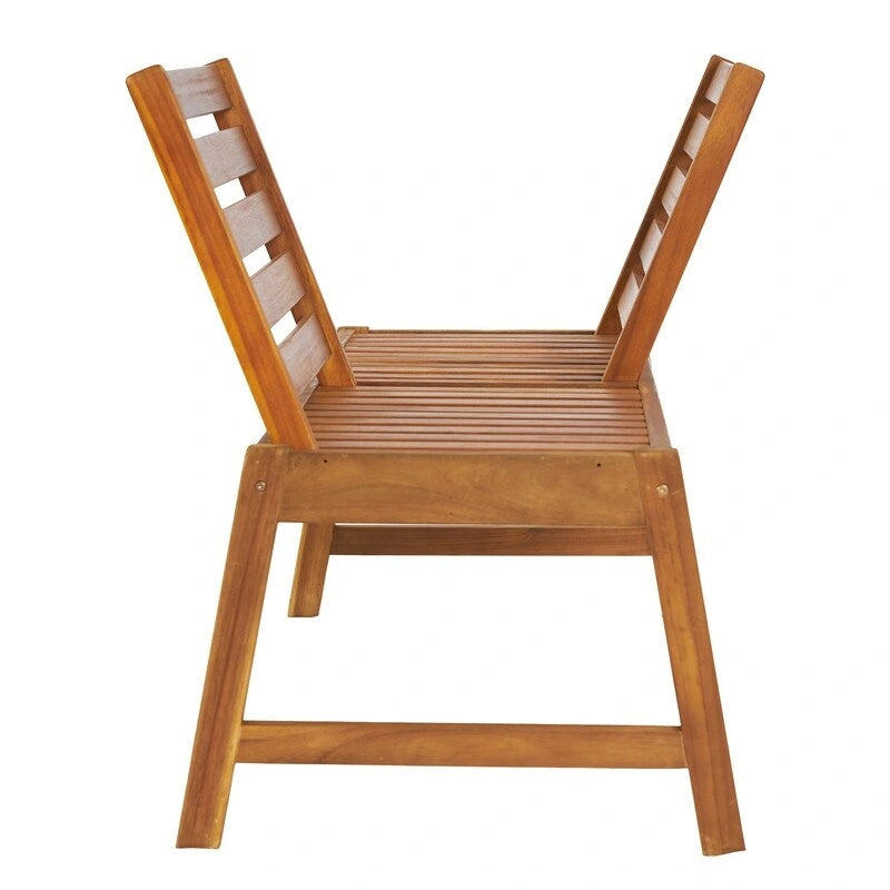 Banc arrière réglable en bois d'acacia de 126 cm - S.O.
