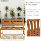 Banc arrière réglable en bois d'acacia de 126 cm - S.O.