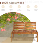 Banc arrière réglable en bois d'acacia de 126 cm - S.O.