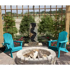 Chaise Adirondack pliante Vrakae avec porte-gobelet, ensemble de 2