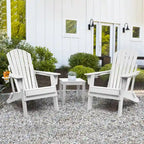 Vrakae Folding Adirondack Chair with Cup Holder Set of 2