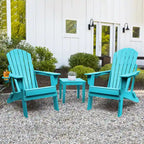 Chaise Adirondack pliante Vrakae avec porte-gobelet, ensemble de 2