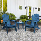 Chaise Adirondack pliante Vrakae avec porte-gobelet, ensemble de 2