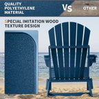 Chaise Adirondack pliante Vrakae avec porte-gobelet, ensemble de 2