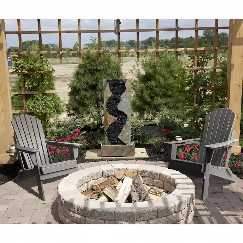 Chaise Adirondack pliante Vrakae avec porte-gobelet, ensemble de 2