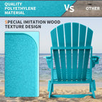 Chaise Adirondack pliante Vrakae avec porte-gobelet, ensemble de 2
