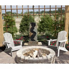 Chaise Adirondack pliante Vrakae avec porte-gobelet, ensemble de 2