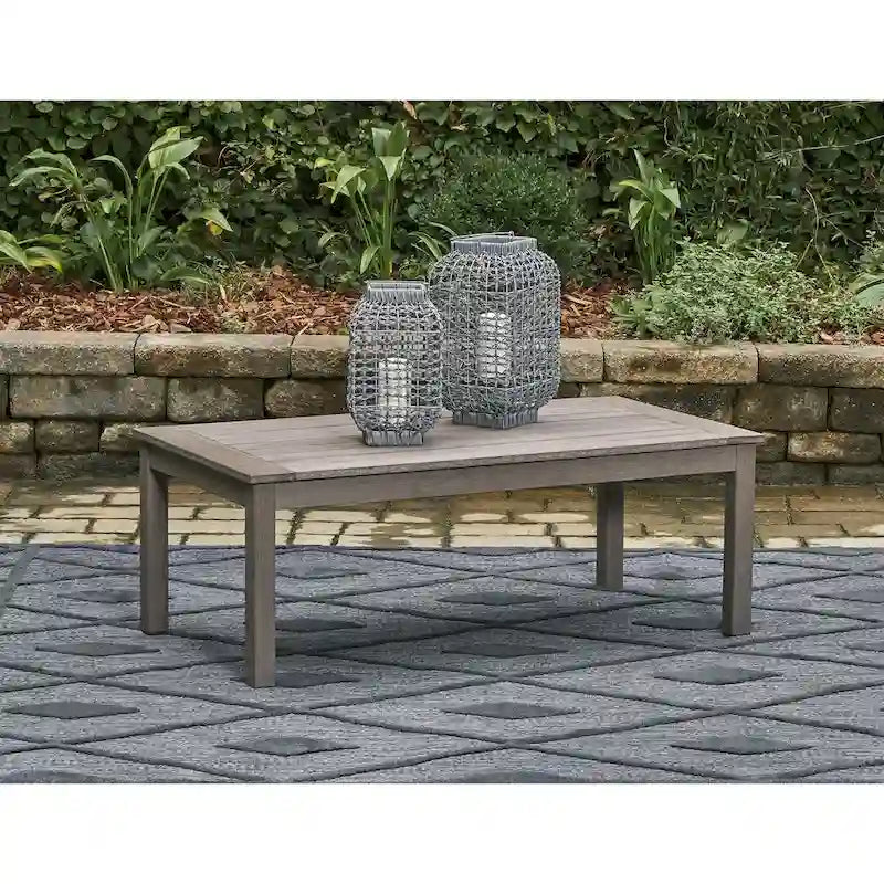 Signature Design by Ashley Hillside Barn Brown Outdoor Coffee Table - 48.75 W x 26.5 D x 18 H