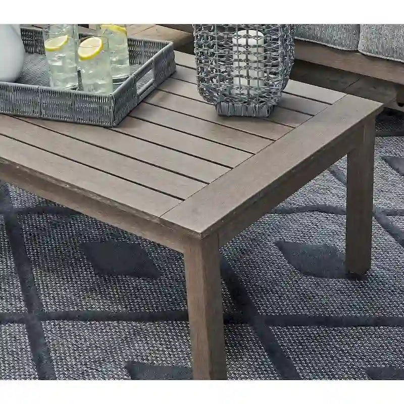 Signature Design by Ashley Hillside Barn - Table basse d'extérieur marron - 48,75 L x 26,5 P x 18 H