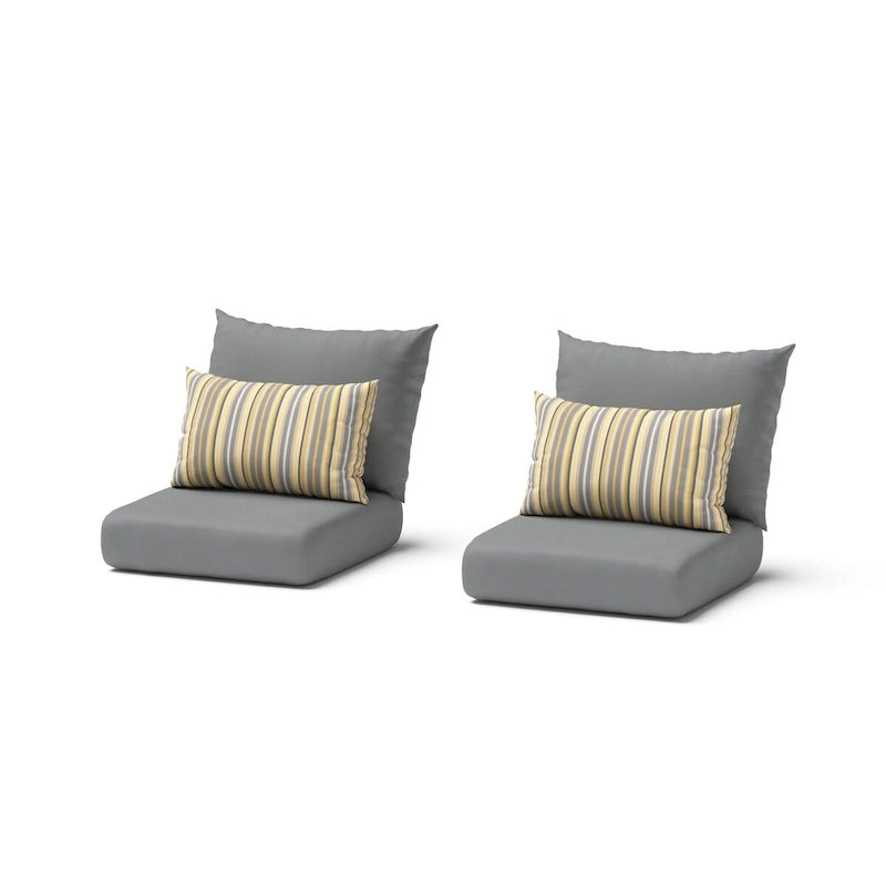 Chaises de jardin Milo Grey 2 pièces Sunbrella
