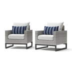 Chaises de jardin Milo Grey 2 pièces Sunbrella