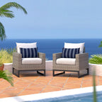 Chaises de jardin Milo Grey 2 pièces Sunbrella
