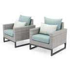 Chaises de jardin Milo Grey 2 pièces Sunbrella