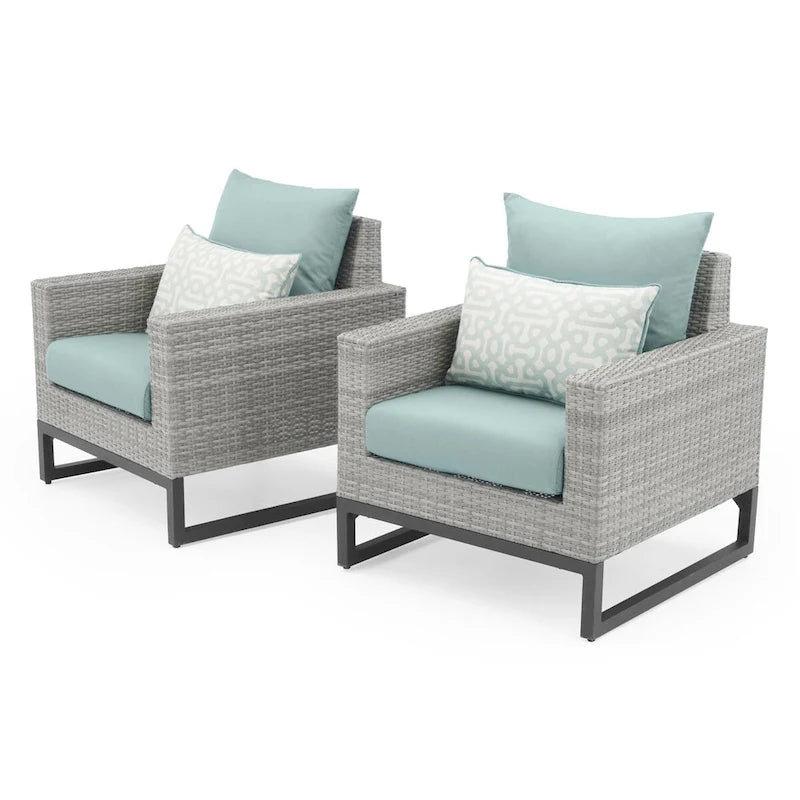 Chaises de jardin Milo Grey 2 pièces Sunbrella