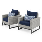 Chaises de jardin Milo Grey 2 pièces Sunbrella