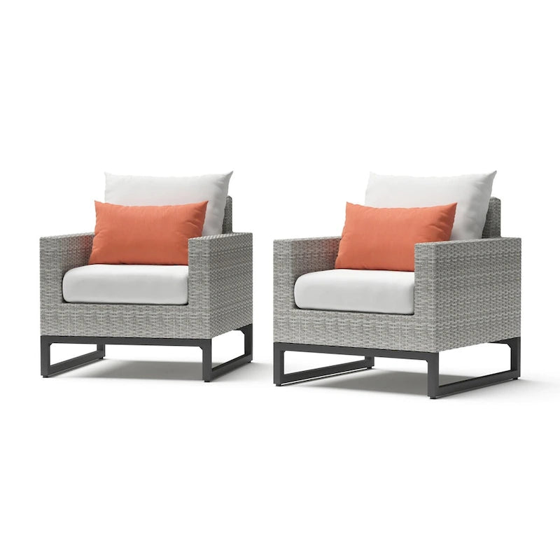 Chaises de jardin Milo Grey 2 pièces Sunbrella