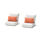 Chaises de jardin Milo Grey 2 pièces Sunbrella
