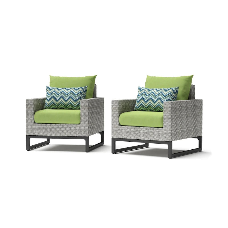 Chaises de jardin Milo Grey 2 pièces Sunbrella