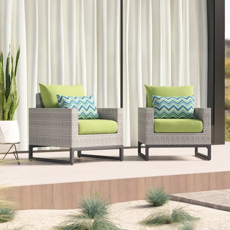 Chaises de jardin Milo Grey 2 pièces Sunbrella