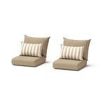 Chaises de jardin Milo Grey 2 pièces Sunbrella